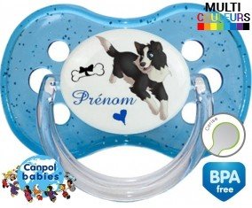 Border collie + prénom : Sucette Cerise personnalisée