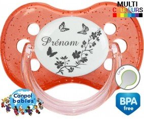Papillons + prénom: Sucette Cerise-su7.fr