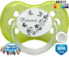 Papillons + prénom: Sucette Cerise-su7.fr