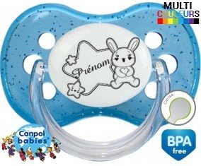 Lapin étoile + prénom: Sucette Cerise-su7.fr