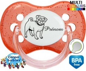 Chien style2 + prénom: Sucette Cerise-su7.fr