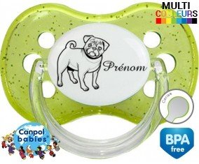 Chien style2 + prénom: Sucette Cerise-su7.fr
