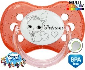 Chat princesse + prénom: Sucette Cerise-su7.fr