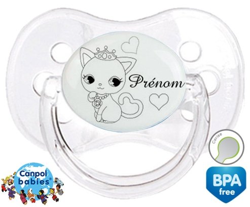 Chat princesse + prénom: Sucette Cerise-su7.fr