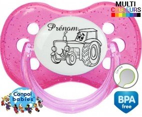 Tracteur + prénom: Sucette Cerise-su7.fr