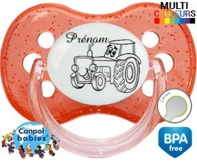 Tracteur + prénom: Sucette Cerise-su7.fr