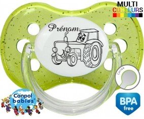 Tracteur + prénom: Sucette Cerise-su7.fr