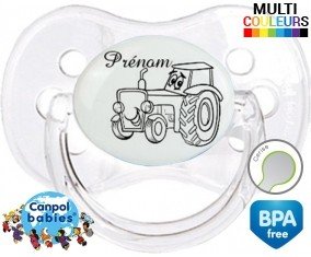 Tracteur + prénom: Sucette Cerise-su7.fr
