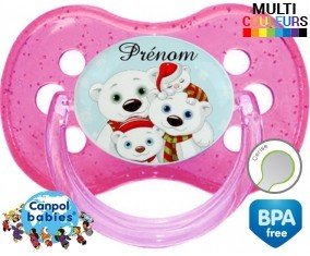 Famille ours + prénom: Sucette Cerise-su7.fr