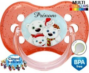 Famille ours + prénom: Sucette Cerise-su7.fr