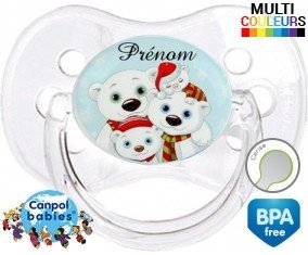 Famille ours + prénom: Sucette Cerise-su7.fr