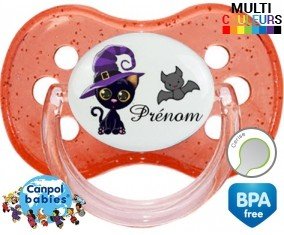Chat chauve souris + prénom: Sucette Cerise-su7.fr