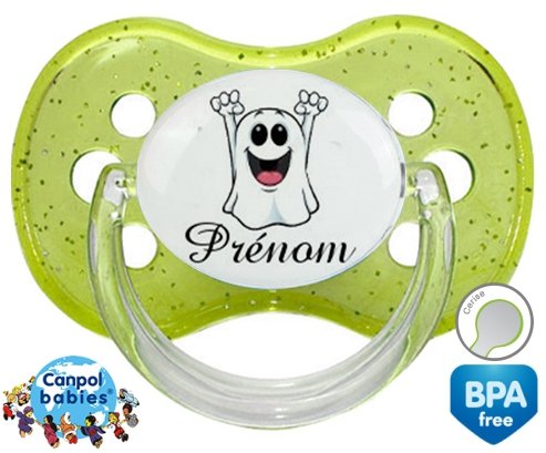 Fantôme joyeux + prénom: Sucette Cerise-su7.fr