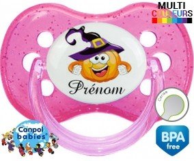 Citrouille chapeau + prénom: Sucette Cerise-su7.fr