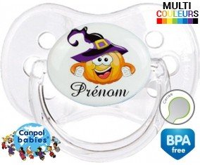 Citrouille chapeau + prénom: Sucette Cerise-su7.fr