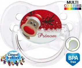 Cerf de noël + prénom: Sucette Cerise-su7.fr