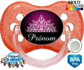 Couronne design rose + prénom: Sucette Cerise-su7.fr