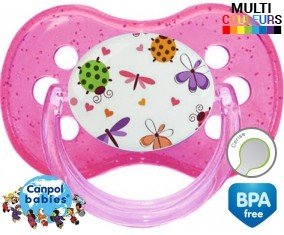 Papillons coccinelles + prénom: Sucette Cerise-su7.fr