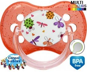 Papillons coccinelles + prénom: Sucette Cerise-su7.fr