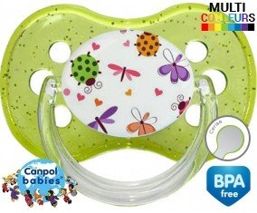 Papillons coccinelles + prénom: Sucette Cerise-su7.fr