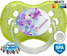 Design papillon + prénom: Sucette Cerise-su7.fr