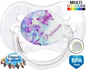 Design papillon + prénom: Sucette Cerise-su7.fr