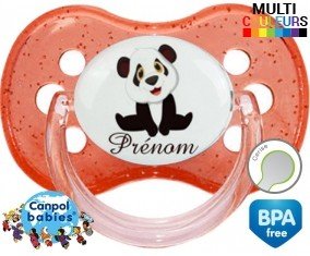 Petit panda + prénom: Sucette Cerise-su7.fr