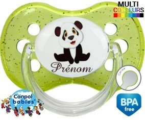 Petit panda + prénom: Sucette Cerise-su7.fr