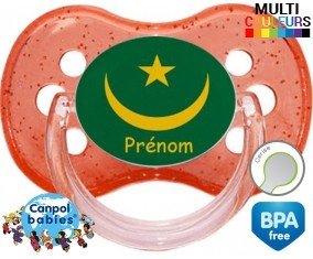 Drapeau mauritanie + prénom: Sucette Cerise-su7.fr