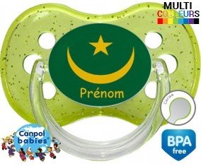 Drapeau mauritanie + prénom: Sucette Cerise-su7.fr