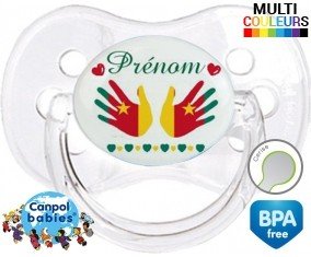 Main de bébé cameroun + prénom: Sucette Cerise-su7.fr