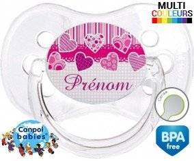 Originale cœur rose + prénom: Sucette Cerise-su7.fr