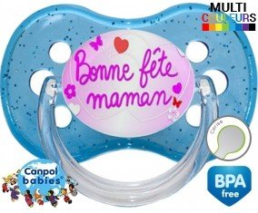 Tetine Bonne fête maman style14 embout Cerise personnalisée
