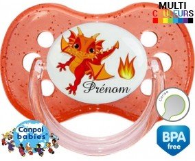 Dragon flamme + prénom: Sucette Cerise-su7.fr