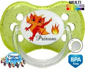 Dragon flamme + prénom: Sucette Cerise-su7.fr