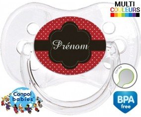 Design marron + prénom: Sucette Cerise-su7.fr