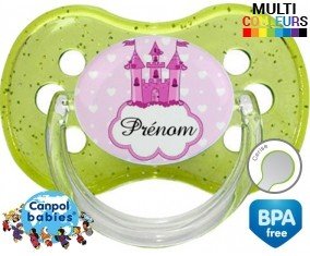 Princesse château + prénom: Sucette Cerise-su7.fr