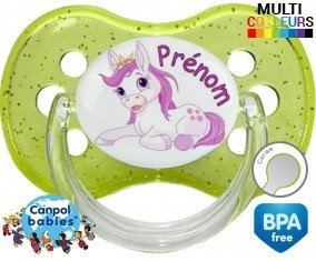 Licorne style2 + prénom: Sucette Cerise-su7.fr