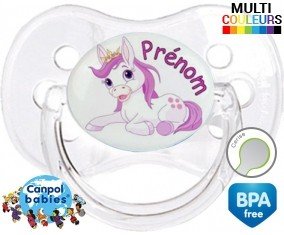 Licorne style2 + prénom: Sucette Cerise-su7.fr