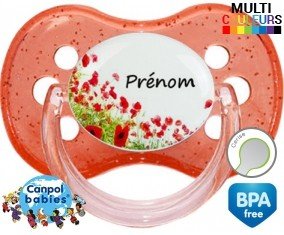Coquelicot + prénom: Sucette Cerise-su7.fr
