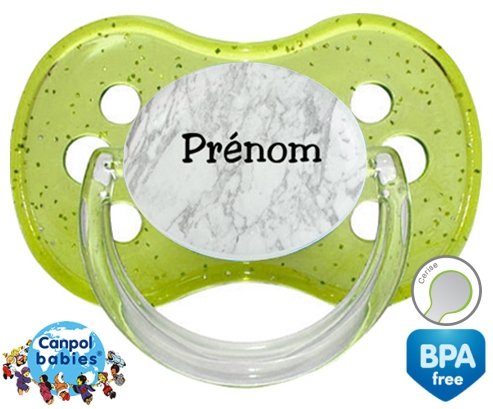 Motif marbre + prénom: Sucette Cerise-su7.fr