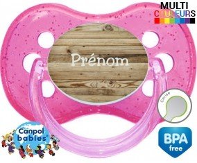 Motif bois + prénom: Sucette Cerise-su7.fr