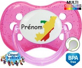 Drapeau congo + prénom: Sucette Cerise-su7.fr