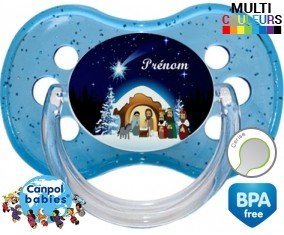 Crèche noël + prénom : Sucette Cerise personnalisée