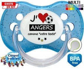J'aime angers + prénom : Tétine Cerise personnalisée