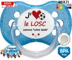 J'aime le losc + prénom : Sucette Cerise personnalisée