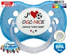 J'aime ogc nice + prénom : Sucette Cerise personnalisée