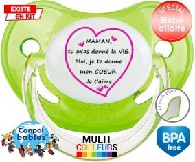 Je te donne mon coeur maman: Sucette Physiologique-su7.fr