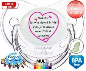 Je te donne mon coeur maman: Sucette Physiologique-su7.fr