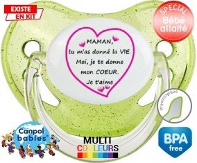 Je te donne mon coeur maman: Sucette Physiologique-su7.fr